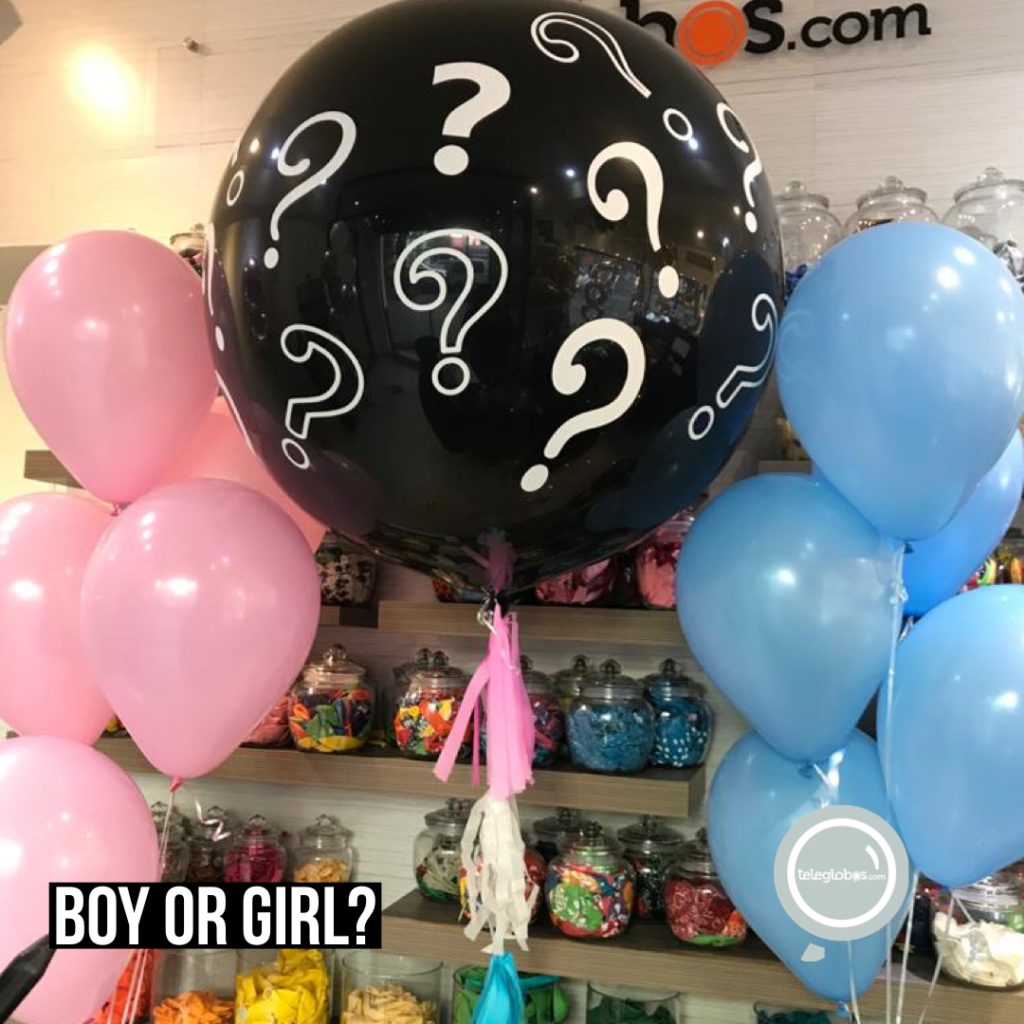 Globos de gender reveal en CDMX Mexico en tienda o retira Globos de Baby shower